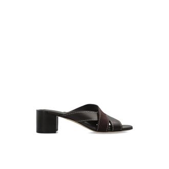 Tod's Sandalen met gekruiste bandjes - Dames - Muiltjes - Bruin - 39 1/2 EU - Leer - Schoenen