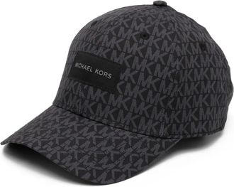 Michael Kors monogram cap - men - Polyester - One Size - Black