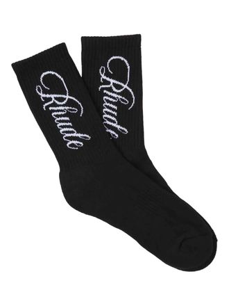 Rhude Vertical Script socks - Black