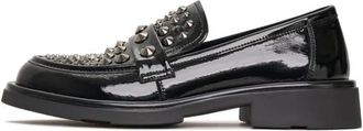 Cesare Gaspari Leather Loafers Rockstar - Dames - Loafers - Zwart - 37 EU - Leer - Schoenen