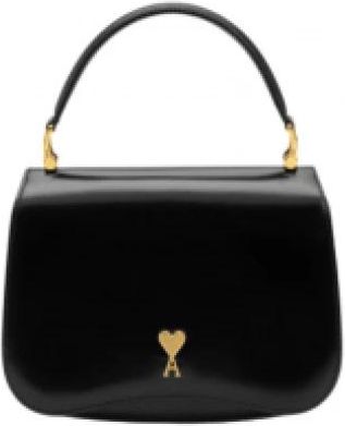 Ami Rivet de Coeur Tas - Dames - Handtassen - Zwart - ONE Size - Leer - Tassen