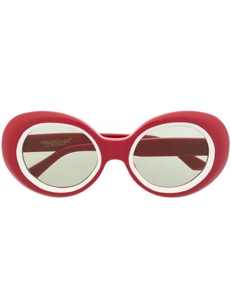 Undercover Effector oversized sunglasses - Red