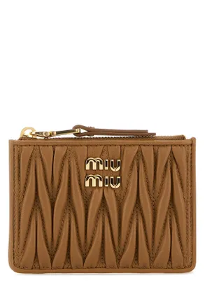 Miu Miu Caramel Nappa Leather Card Holder