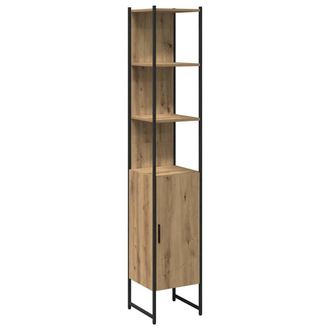Berkfield Home Bathroom Cabinet Artisan Oak 33x33x185, 5 cm Engineered Wood in Brown