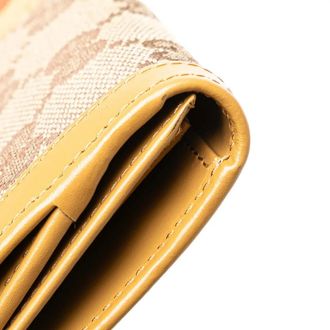 Gucci Portemonnaies - 2000-2015 GG Canvas Web Long Wallet - Gr. unisize - in Braun - für Damen