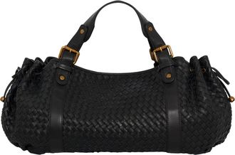 Gerard Darel 24H Hand Braided Leather Handbag in Black at Nordstrom