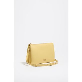 Bimba & Lola Mini Leather Triple Clutch Bag in Banana at Nordstrom