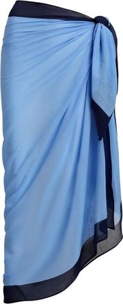 Polo Ralph Lauren Big Pony Scarf Cover-Up - Dames - Strandmode - Blauw - ONE Size - Katoen - Badmode