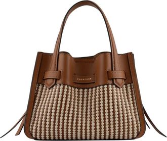 Pourchet Blossom Tress&eacute; - Dames - Handtassen - Bruin - ONE Size - Katoen - Tassen