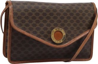 Celine Macadam Brown Canvas Shoulder Bag (Pre-Owned)