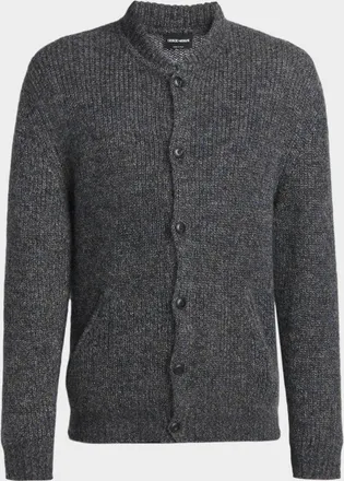 Giorgio Armani Men & apos;s Rib-Knit Mohair-Blend Cardigan