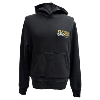 Amiri Players Club Printed Hoodie in Black Cotton