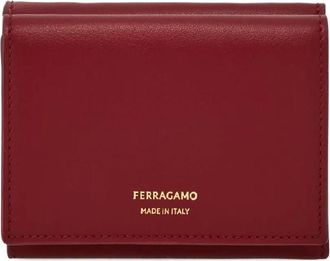 Ferragamo Two Tone Trifold Leather Wallet