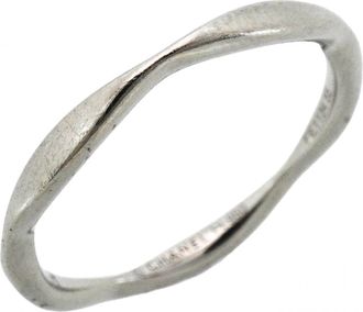 Chanel Platinum 950 Band Ring (Pre-Owned)