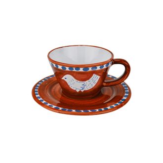 Arcucci feather orange cup cappuccino c/p