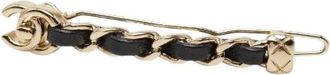 Chanel Pre-owned Accessories, female, Yellow, Size: ONE SIZE Pre-owned Coco Mark Turnlock Barrette