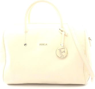 Furla ALISSA Leather Tote Bag Ivory