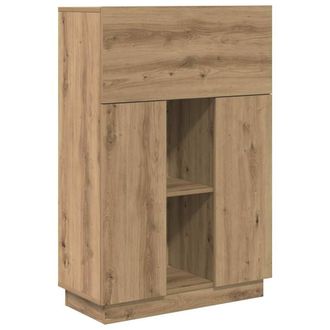 Berkfield Home Artisan Oak Writing Desk Artisan oak Particle board Medium in Brown