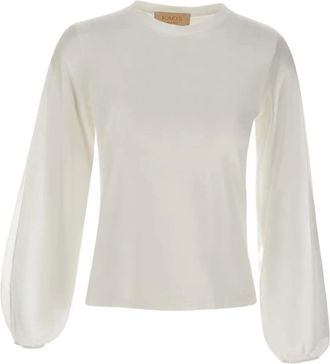 Kaos Top con maniche a palloncino - Bianco