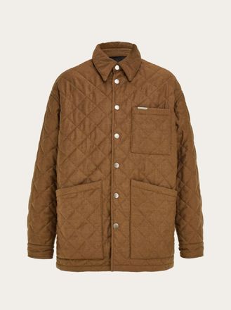 Ferragamo Men Quilted jacket Brown