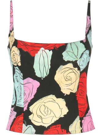Marni floral-print cami top - Black