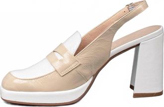 Wonders Women Leather High Heels In Natural Combo