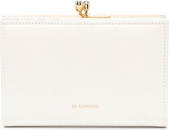 Jil Sander logo-detail leather purse - women - Calf Leather - One Size - White