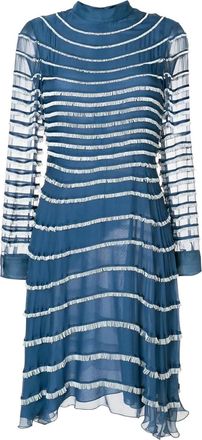 Valentino Garavani strandjurk met rafels - Blauw