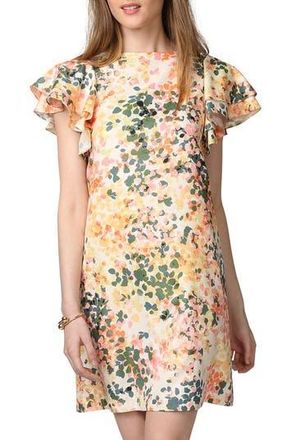 Donna Morgan Flutter Sleeve Shift Dress in Petal Pink/Apricot at Nordstrom Rack, Size 8