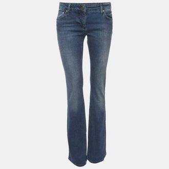 Roberto Cavalli Blue Denim Straight Fit Jeans M/waist