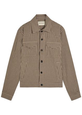 Oliver Spencer Checked Stretch-cotton Jacket - Brown - XL