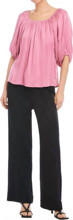 Fifteen Twenty Liza Peasant Blouse In Peony