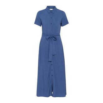 Part Two Feminine Shirt Dress Oceana - Dames - Jurken - Blauw - Maat: S Viscose