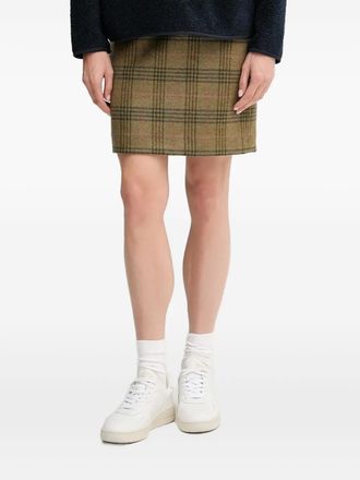 Barbour check pocket mini skirt - women - Fabric - 14 - Green
