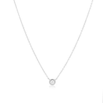 The Lovery Diamond Single Bezel Necklace
