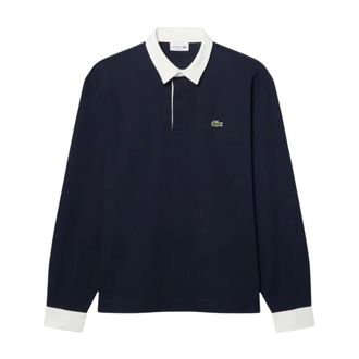 Lacoste Relaxed Fit Jersey Rugby Polo - Heren - Tops - Blauw - Maat: XL Jersey