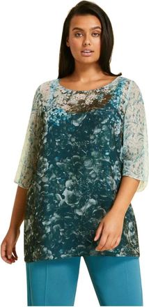 Marina Rinaldi Stijlvolle Tuniek Jurk - Dames - Blouses - Veelkleurig - 3XL - Overhemden