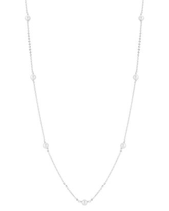Glaze Jewelry Silver 4Mm Pearl Necklace