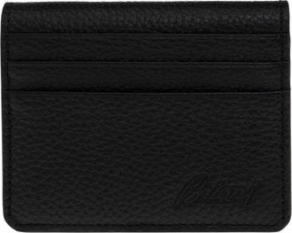 Brioni Leren Kaarthouder - Heren - Portefeuilles - Zwart - ONE Size - Leer - Accessoires