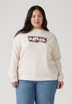 Levi's Plus PL GR EVERYDAY CREW, mit Batwing-Logo mit Rosenprint