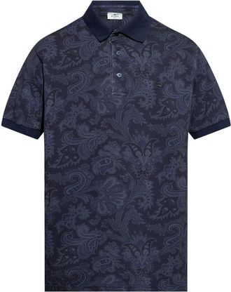 Etro Polo con stampa paisley - Blu
