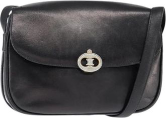 Celine Pre-owned Cross Body Bags, female, Black, Size: ONE SIZE Pre-owned Leather Crossbody Bag