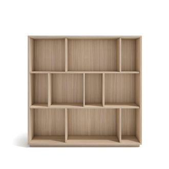 HERDASA Estanter&iacute;a librer&iacute;a en melamina nogal claro 117x119x32 cm