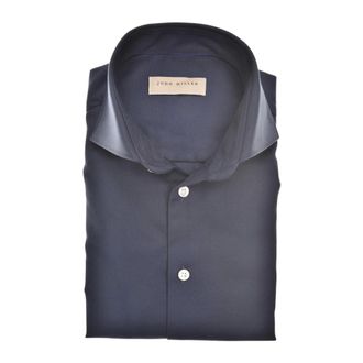 John Miller Heren, Overhemden, Blauw, Maat: XL Katoen