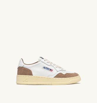 Autry SNEAKERS MEDALIST LOW IN PELLE BIANCA E SUEDE ANTILOPE