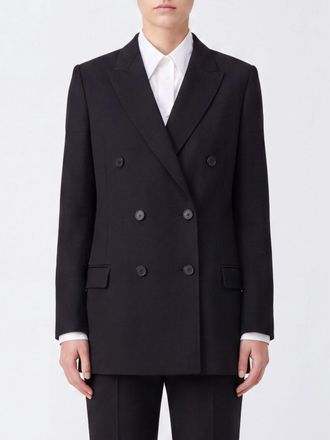 Maison Margiela Double-Breasted Pure Wool Blazer with Notched Lapels and Dropped Shoulders