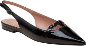 Linea Paolo Celina Pointed Toe Slingback Flat in Black at Nordstrom Rack, Size 5.5