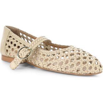 Bos. & Co. Wilda Mary Jane Flat in Light Beige at Nordstrom, Size 10-10.5Us