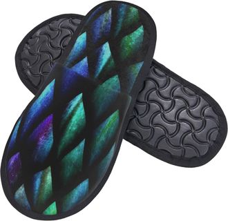 Generic Cotton Slippers Texture Of Dragon Scales Portable Sliders Soft Slippers For Home Big Kid Adult M