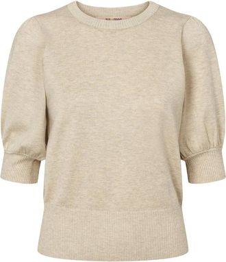 Rue de Femme Zachte Sorrel Gebreide Trui - Dames - Ronde hals truien - Beige - S - Truien & Vesten